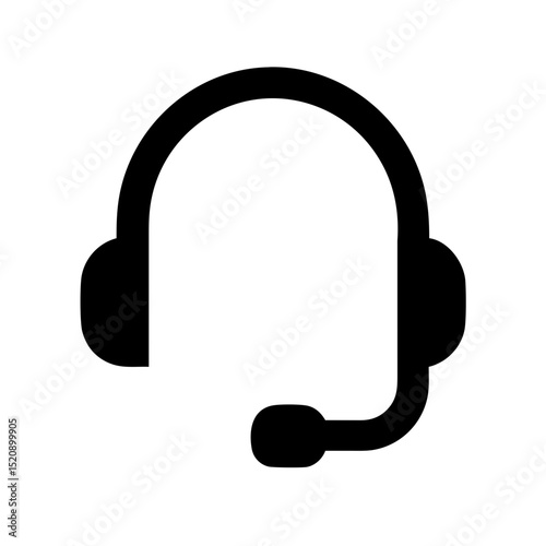 headphones icon on white background