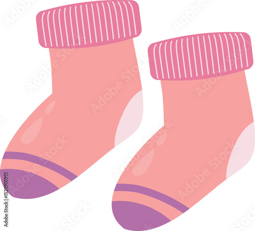 Pink and Purple Baby Socks