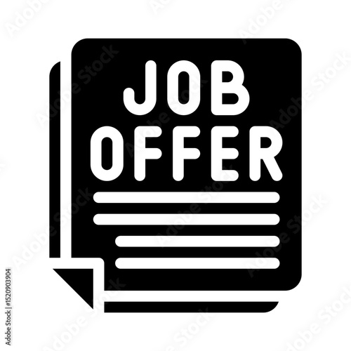 job offer glyph icon