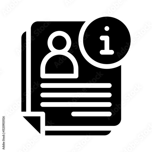 personal information glyph icon