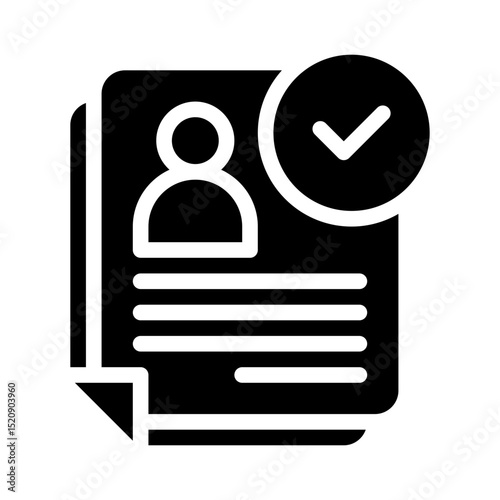 resume checklist glyph icon