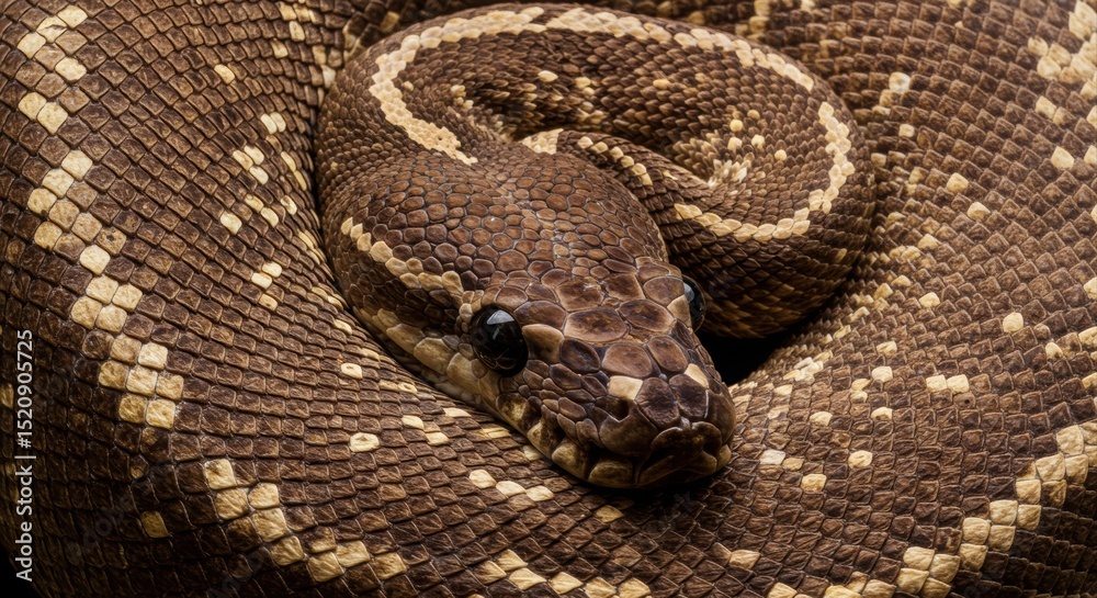 Obraz premium Close-up of a snake's intricate skin texture