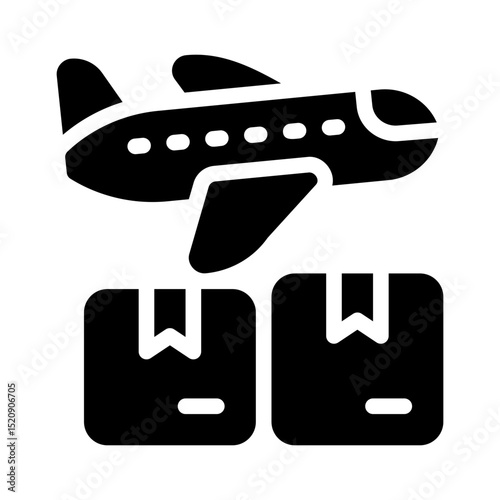 air freight glyph icon
