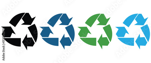 WebEco Friendly Recycling Icons Set  Sustainability  Green Initiative Symbols"