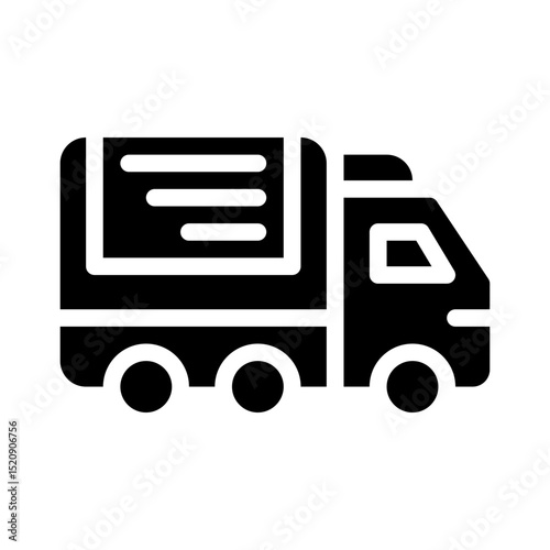 delivery truck glyph icon
