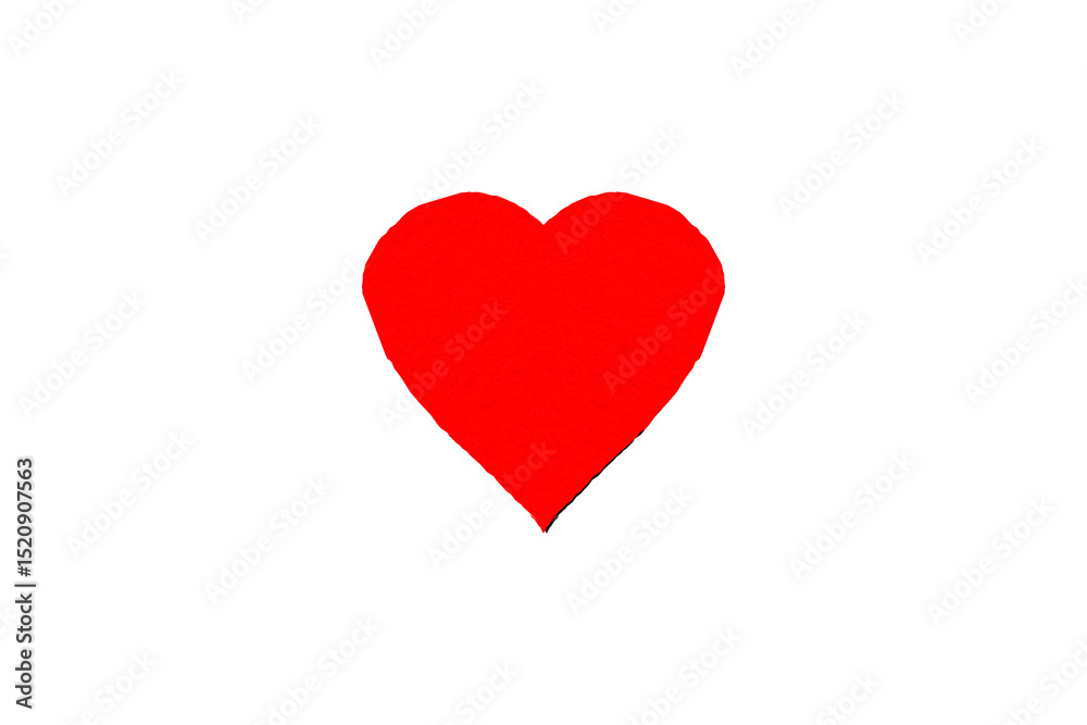 Red paper heart shape isolated on transparent background. Valentine's Day. Red heart with shadow. Love. Illustration. Red paper heart shape isolated on transparent background. Valentine's Day. Red heart with shadow. Love. Illustration.