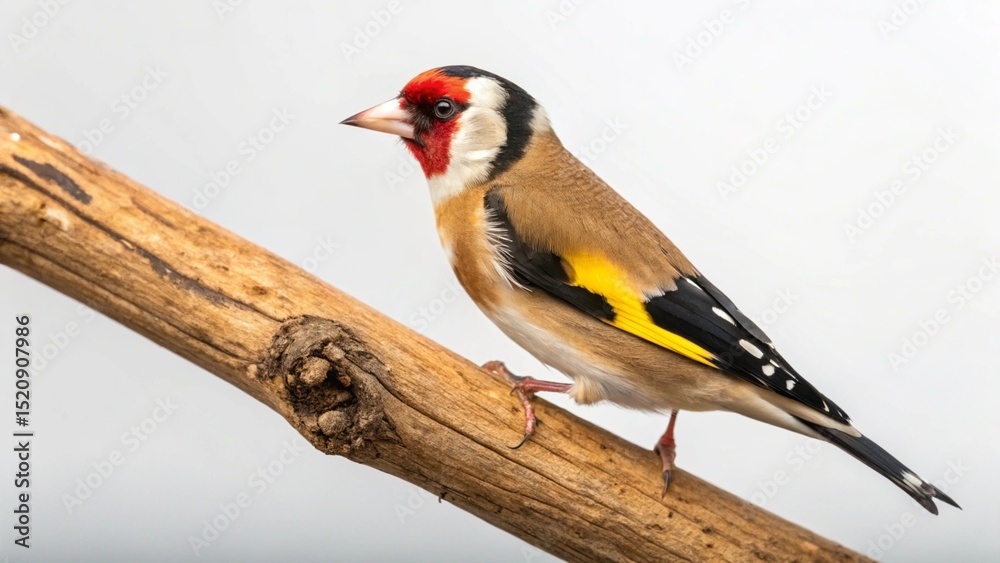 Fototapeta premium European Goldfinch on studio background