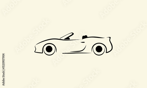 Convertible Car Silhouette.