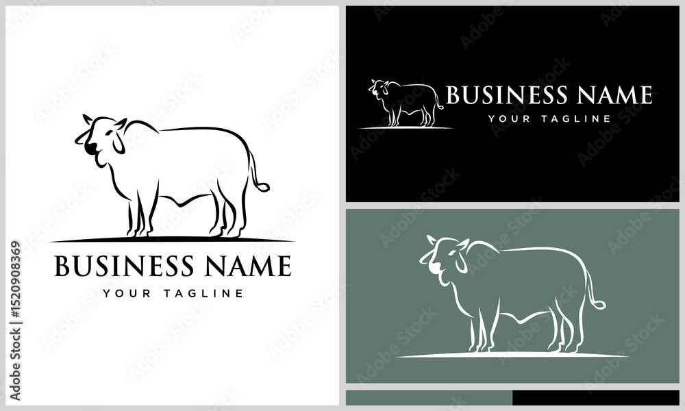 Obraz premium Cow Logo Design Variations. (1)