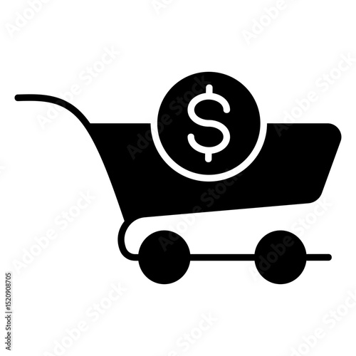 Online Shopping Glyph Icon