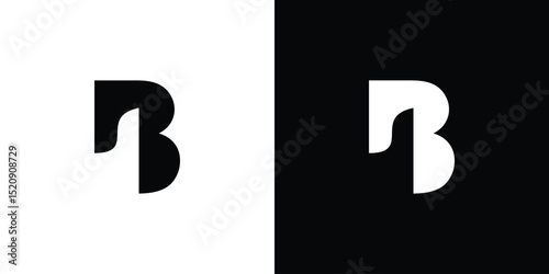 Unique and modern B paper logo design