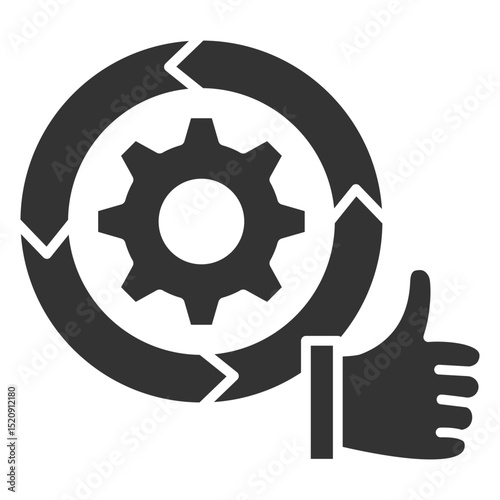 Devops Success Glyph Icon
