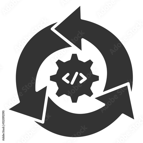 Continuous Integration Glyph Icon