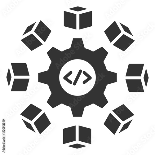Microservices Glyph Icon