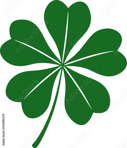 Vector illustration of a four leaf clover symbol for luck and saint patricks day celebration