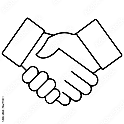 Handshake icon representing agreement partnership deal business collaboration symbol