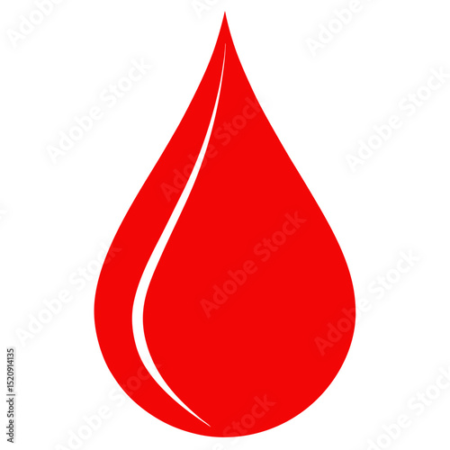 Isolated blood drop red icon depicting healthcare medical donation and hematology symbols