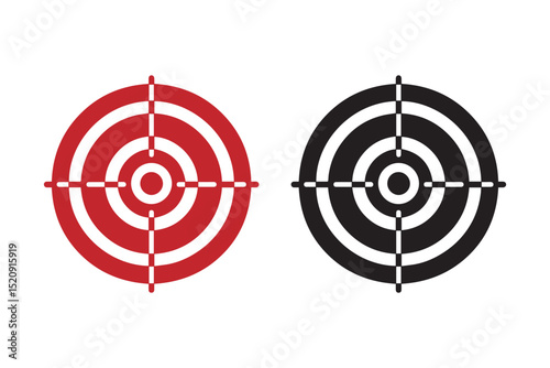 Simple target board silhouette on white background. Board icon illustration