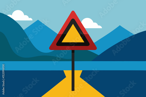 road sign on the road
