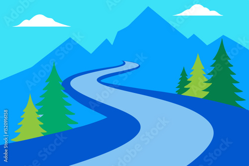 winter landscape with trees