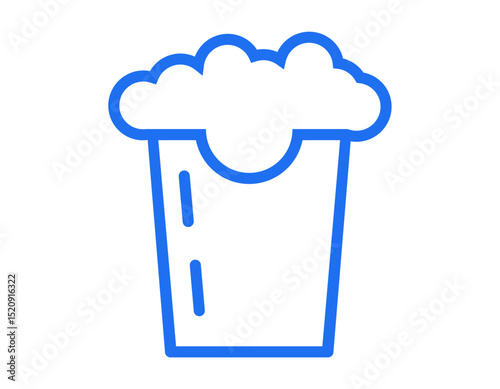 pop corn vector icon blue color for any design