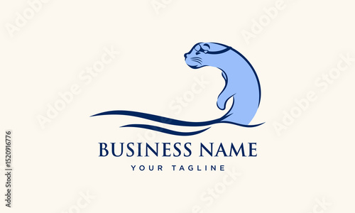 Cute Otter Logo Design.