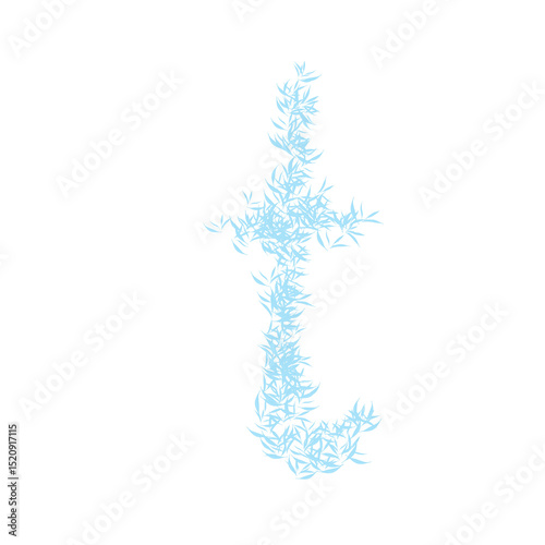 Alphabet icon shape winter design made of snowflakes: heart, love one two three four five six seven eight nine ten 1 2 3 4 5 6 7 8 9 10 a b c d e f g h i j k l m n o p q r s t u v w x y z  photo