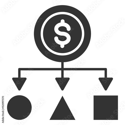 Diversification Glyph Icon