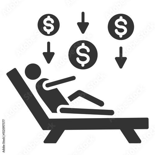 Passive Income Glyph Icon