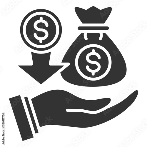 Earning Glyph Icon