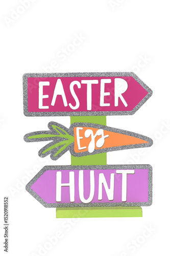 Easter Egg Hunt Sign isolated on white background