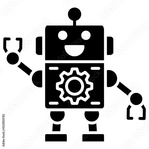 Robot Glyph Icon