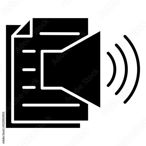 Speech Synthesis Glyph Icon