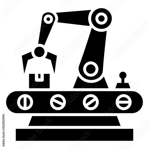 Mechanical Arm Glyph Icon