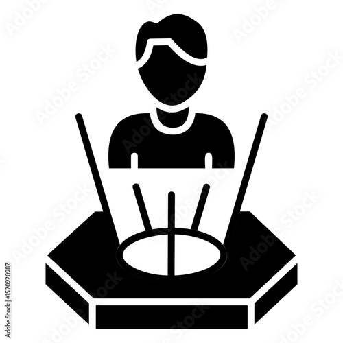 Holographic Communication Glyph Icon