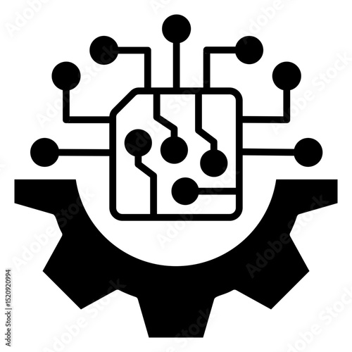 Ai Integration Glyph Icon