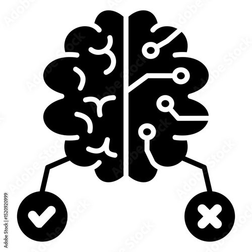 Smart Decision Glyph Icon