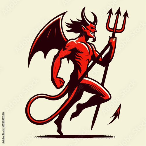 vector illustration of a devil