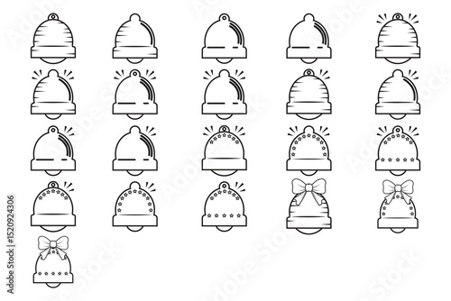 Minimalist Bell Icon Set: Notification & Alert Outlines