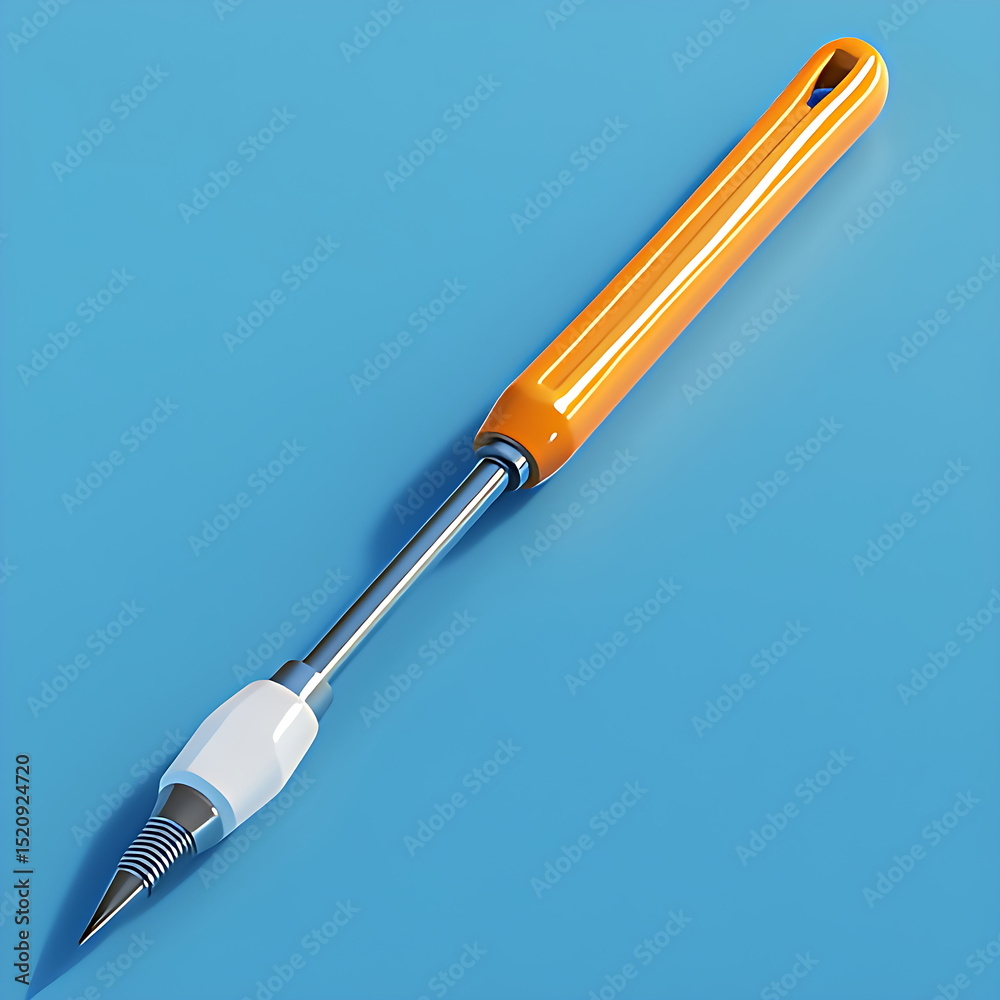 Naklejka premium A yellow and orange screwdriver with an open