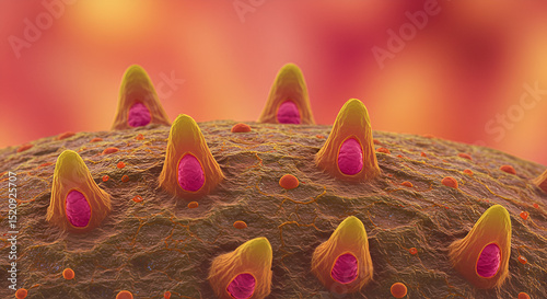 Epidermal Peel Showing Stomata in Tropical Fruit Plants photo