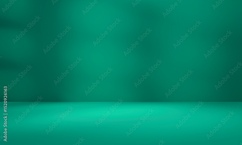 Obraz premium Empty bright green studio background, product display with copy space for displaying content design. Banner for product advertising
