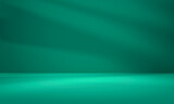 Empty bright green studio background, product display with copy space for displaying content design. Banner for product advertising