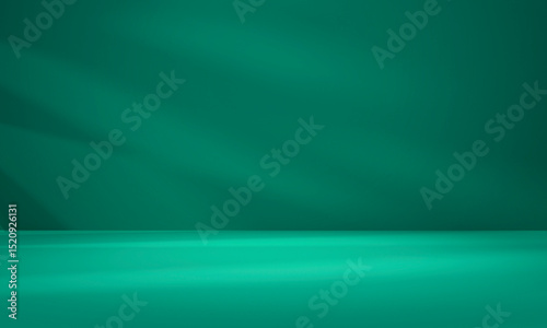 Fototapeta Naklejka Na Ścianę i Meble -  Empty bright green studio background, product display with copy space for displaying content design. Banner for product advertising
