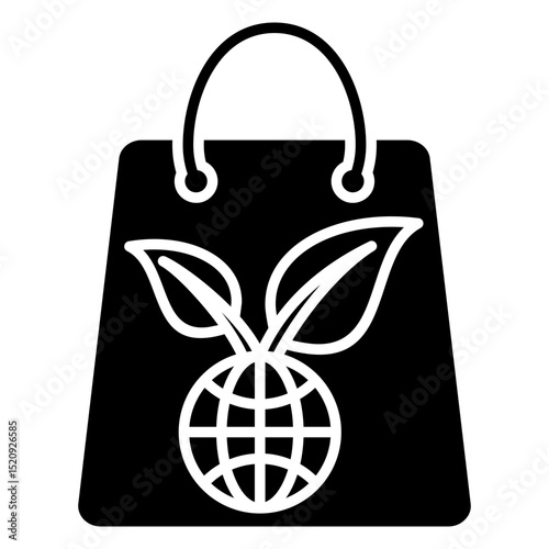 Eco Bag Glyph Icon