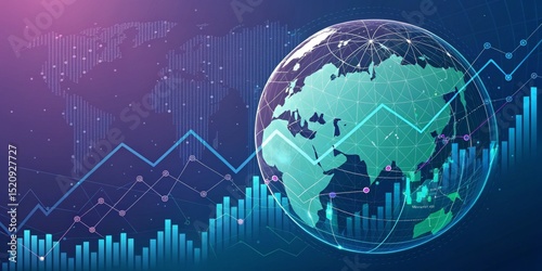 Global Market Trends Data Visualization of Growth, Global Growth, Market Analysis