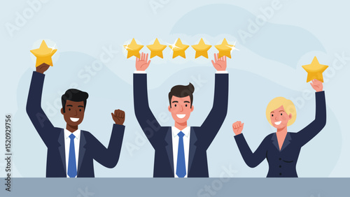 Five Star Business Rating – Customer Review Vector