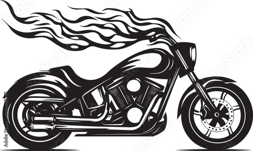 motorcycle on a black background
