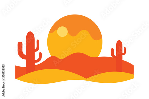 bright desert landscape