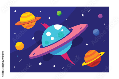 space rocket vector illustration